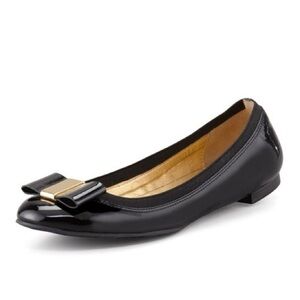 Kate Spade Black Flats with Gold Accent